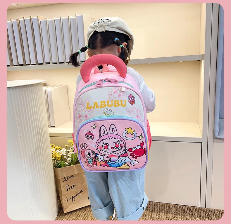 Прочный детский рюкзак с мультяшным рисунком - Большая вместимость, Легкий, Грязеотталкивающий, Дизайн с двойными плечевыми лямками для использования в детском саду за границей