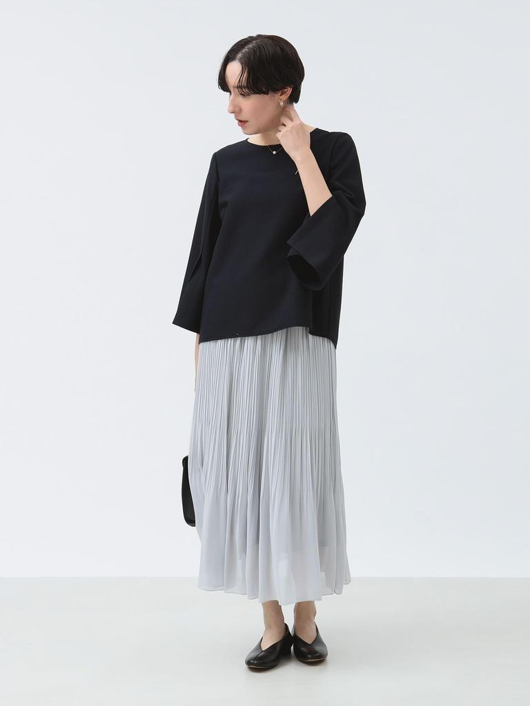 B:MING LIFE STORE by BEAMS Women's Poppy Pleated Skirt (S-M) ICE_GREY S