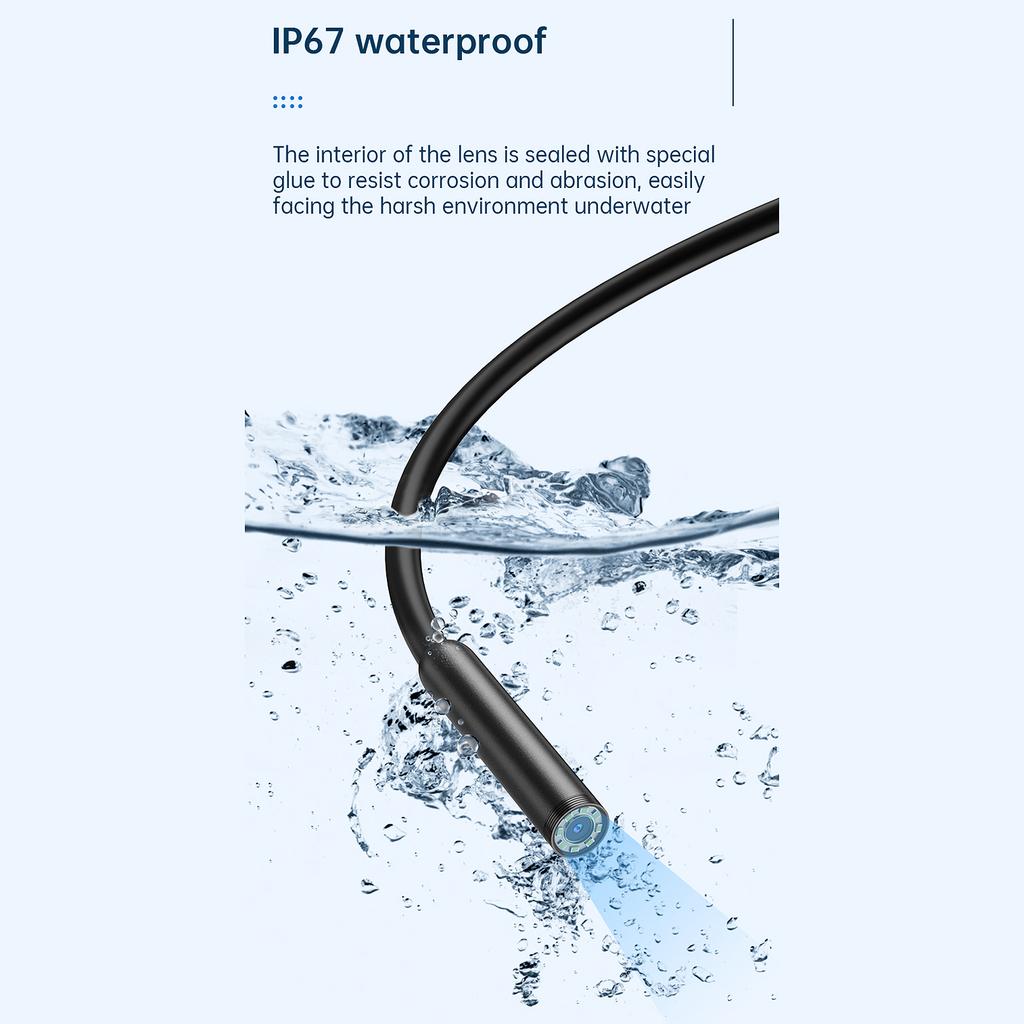 Промышленная эндоскопическая камера с разрешением 1920P, инспекционный инструмент с 8 светодиодами и 1,8-дюймовым цветным TFT-дисплеем