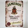 Винтажная металлическая жестяная вывеска Jameson Irish Whiskey, состаренная, рустикальная настенная табличка для бара, дома, мужской комнаты, офиса, ирландский дистиллированный виск