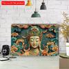 "Maitreya Buddha" Vintage Wooden Wall Sign, Porch and Garage, Indoor Outdoor Use, Wooden Material, for Home, Kitchen, Garden, Bedroom, Bar.