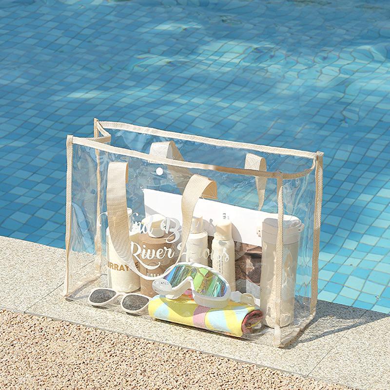 Прозрачная водонепроницаемая портативная косметичка большая вместительная дорожная сумка мочалка Able ПВХ пляжная сумка