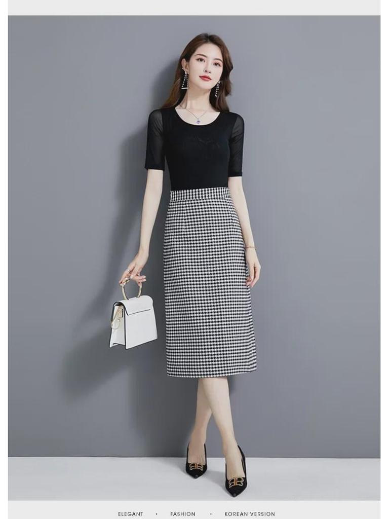 Korean Style Women's Mid-Sleeve T-Shirt, Slim Fit, Five-Point Sleeves, Perfect As Inner Layer or Outer Top for Spring and Autumn 2022