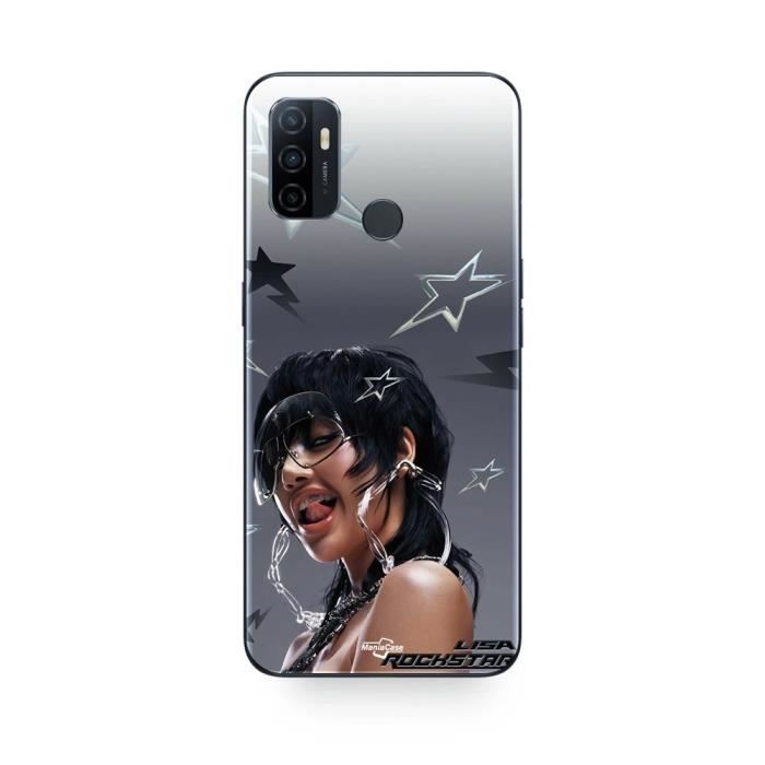 Coque - MANIACASE - Oppo A32 - Rockstar solo de Lisa Blackpink - Souple - Gris