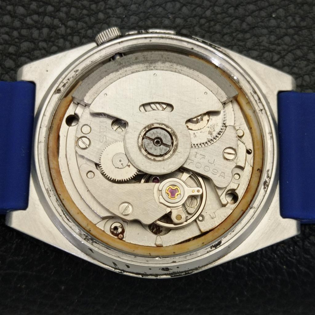 ЯПОНИЯ ВИНТАЖ SEIKO 5 АВТОМАТИЧЕСКИЕ 7009A МУЖСКИЕ ЧАСЫ С ЦИФЕРБЛАТОМ СИНЕГО ЦВЕТА a702106-5