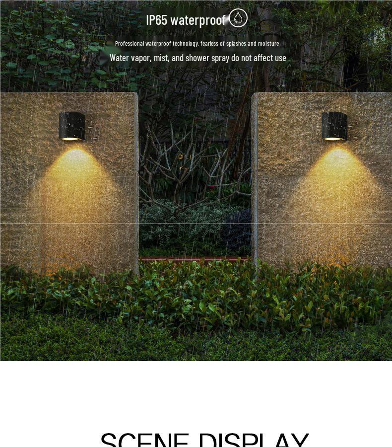 Universal Waterproof Wall Washer Light for Balcony, Courtyard, or Terrace - Exterior Up and Down Outdoor Lighting