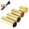 4pcs/lot Gold Plated Steel Guitar Slide Electronic Guitarra Smooth Edge Slider 28mm 51mm 60mm 70mm