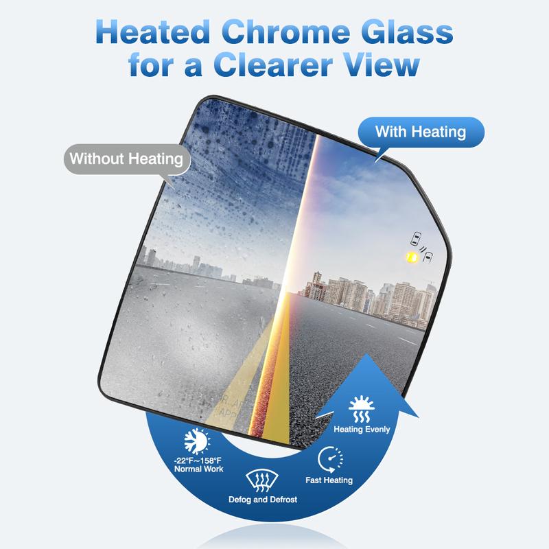 Heated Car Side Door Wing Rear View Mirror Glass with Blind Spot Left Right for Ford F150 Truck 2015 2016 2017 2018