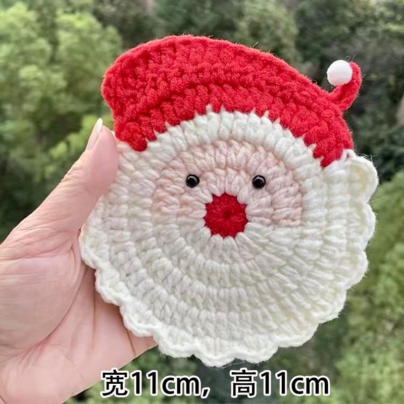 Готовый продукт новый милый стиль инс маленький цветочный подстаканник подставка под тарелку теплоизоляционная подставка ручная работа шерсть вязание крючком