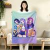 1PC Kpop Demon Hunters Patterned Flannel Blanket Suitable For All Seasons For Home Decor Warmth And Comfort Gifts Holiday Present
