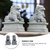 Lion Statue Feng Statues Shui Foo Guardian Dogs Mini Stone Lion Decor Chinese Style Lion Statue Desktop Feng Shui Adornment