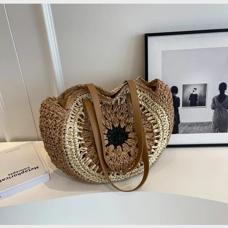 Распродажа женских сумок через плечо с выемкой Fashion Circle, вместительная, в пляжном курортном стиле у моря