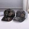 Fashion new breathable and not stuffy sequined rhinestone flower baseball cap outdoor travel leisure temperament rhinestone cap