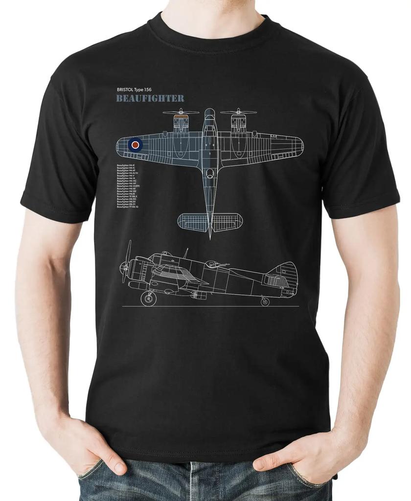 RAF Bristol Type 156 Beaufighter Heavy Fighter and Strike Aircraft TShirt 100 Cotton ONeck Short Sleeve Casual Mens Tshirt