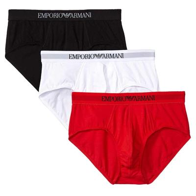 Emporio Armani Набор из 3 трусов-бикини (110824) Красный/Белый/Черный, Большой [Параллельный импорт]