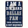 Винтажная металлическая настенная табличка Dallas Cowboys, антикоррозийный алюминиевый декор для мужской комнаты, игровой комнаты