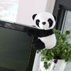 Новый 1 шт. Кавайная Симуляция Панды Зажим Плюшевая Игрушка Кукла Зажим для Стикеры Милая Мини-Кукла Обнимающая Панда Плюшевая Игрушка Декор для Вечеринки Дома Офиса