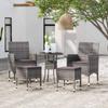 Day and Night - Day and Night Garden Furniture Set 5 Pieces Gray Synthetic Rattan