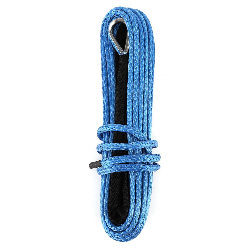 Winch Rope 15m Cable 7700lbs Nylon Trailer Recovery Towing Strap for SUV ATV UTV TrunkBlue