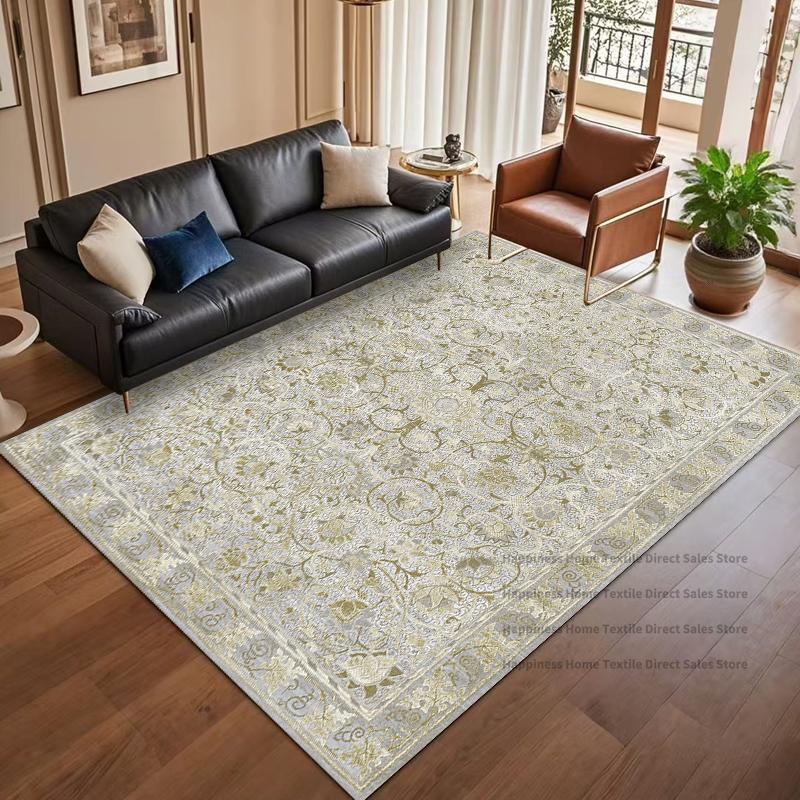 Bohemian Distressed Style Large Living Room Carpet Decoration Bedroom Non-slip Washable Luxury Rug Soft Fluffy Office Floor Mats