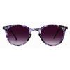 Suzy Levian Women S Purple tortoiSe Round lenS Silver Accent SunglaSSeS Purple