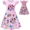Girls Fly Sleeve Nightgown Girls Milk Silk Dresses