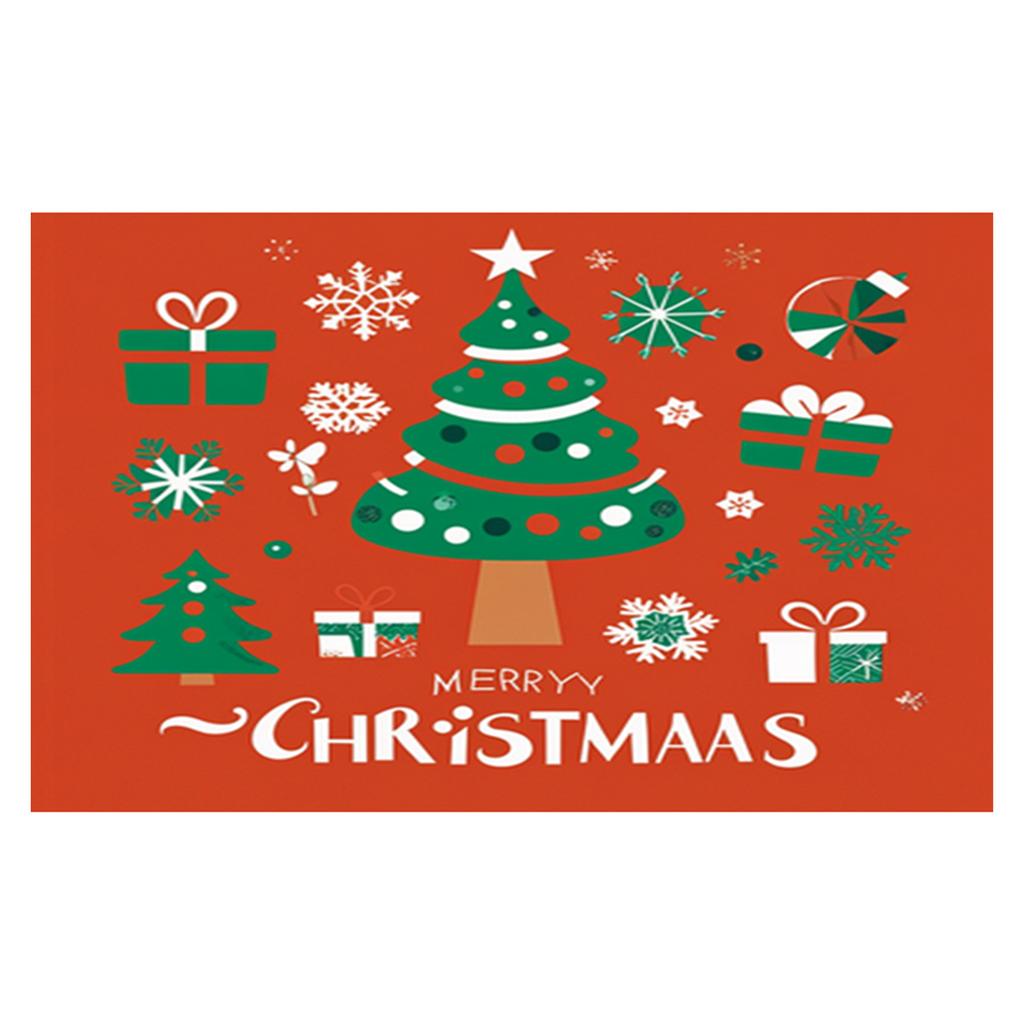 Christmas Style Carpet Soft and Living Room Doormat Santa Claus Dining Room Foyer Room Bedroom Santa Claus Floor Mat Decoration