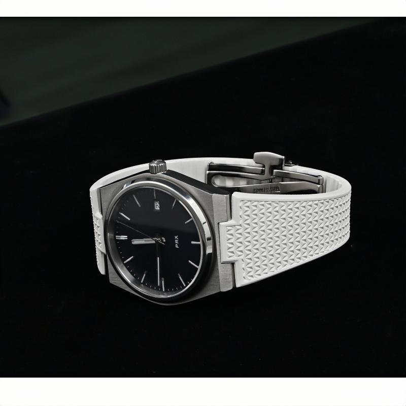Для часов Tissot PRX T137 FKM 11 мм 12 мм мужской женский ремешок для часов браслет из фторкаучука с быстросъемной раскладывающейся застежкой ремешок на запястье