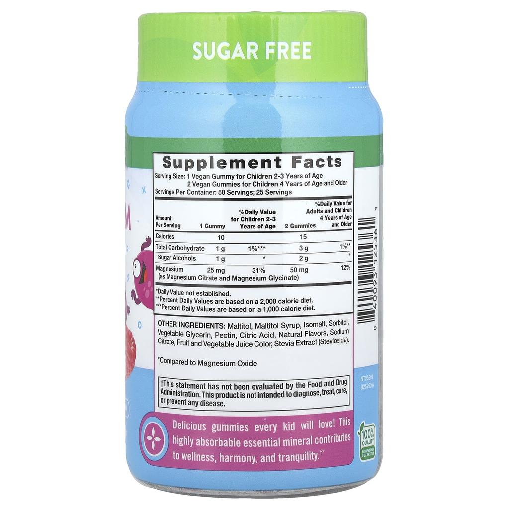 Nature'S Truth, Just 4 Kidz, Magnesium Gummies, Delicious Mixed Berry, 50 Gummies