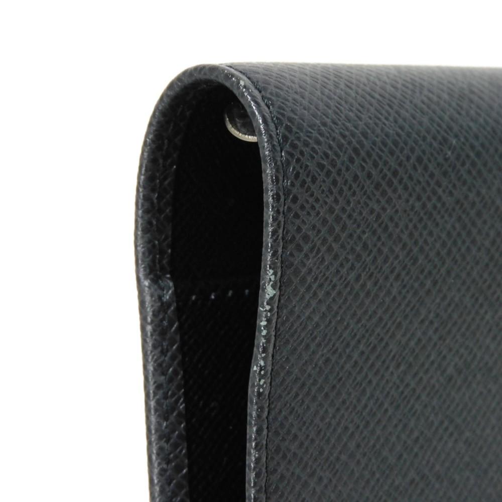 Б/у 12564 Agenda PM R20426 8001 LV логотип темно-серый ежедневник с 6-дырочным кардхолдером Vuitton Taiga Ardoise Мужской от