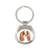 Cavalier King Charles Spaniel - Geometric Keychain with a Photo and the Inscription