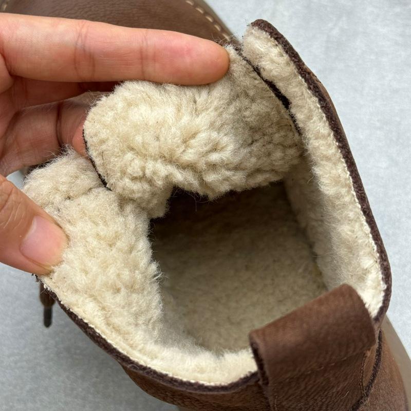 Johnature Ретро-ботинки из натуральной кожи, короткие, с широким носком, со шнуровкой, из коровьей кожи, с мягкой подошвой, женские ботинки