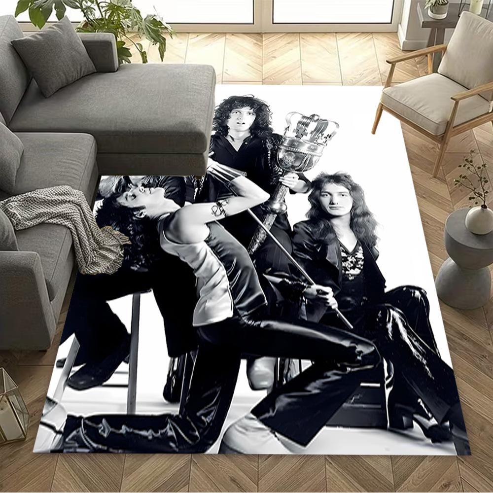 Rock Band Photo Shoot Carpet Design for Dining Room Dormitory Living Rooms Decorate room Antislip Carpet Office home decor