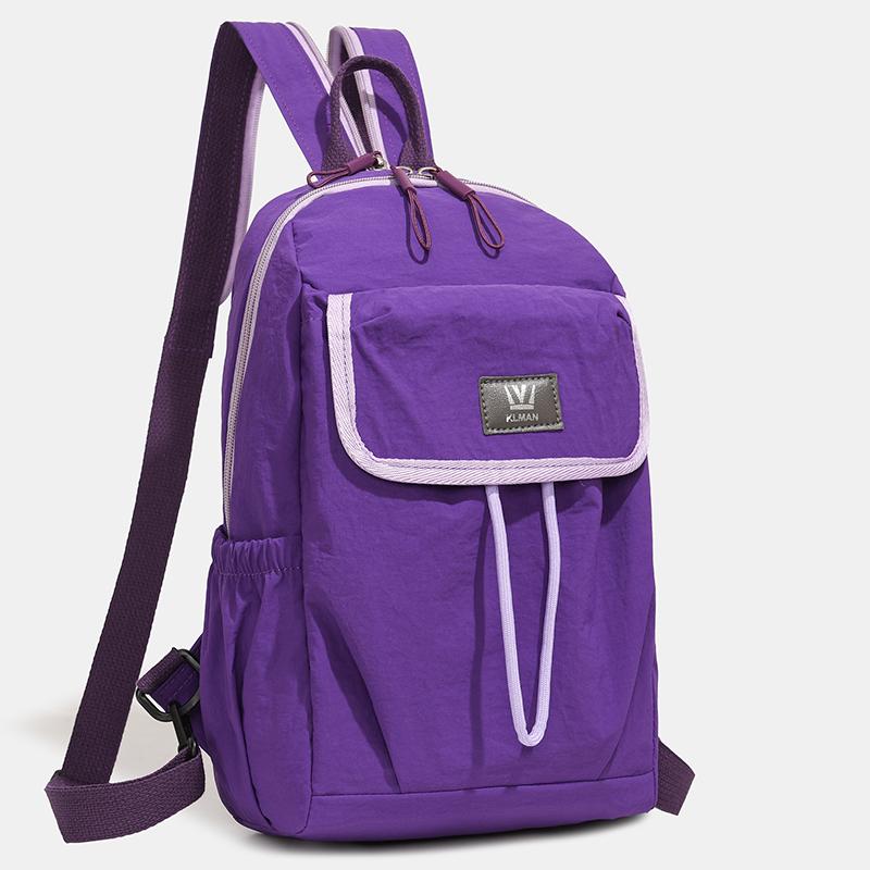 Waterproof Backpack with Front Pocket Nylon Solid Color Casual Backpack