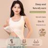 Women's Seamless Wool Fleece Vest with Chest Pad - Autumn/Winter Warmth