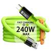 Кабель для быстрой зарядки 240 Вт для iPhone 15 16 17 Android USB Type C Зарядный кабель Множественный USB-зарядный провод Линия USB-Type-c Кабель