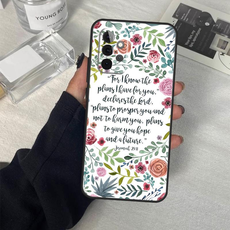 Библейский стих Иисус Христос Христианский Чехол Для Samsung Galaxy A53 A33 A23 A13 A14 A24 A34 A54 A52 A32 A22 A12 A51 A71 A21S Чехол