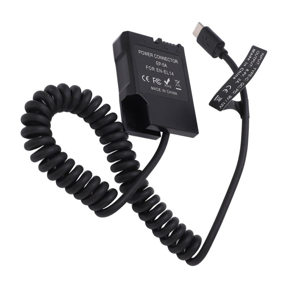 Адаптер питания типа C DC-муфта ENEL14 с полным декодированием для Nikon D5600 D5500