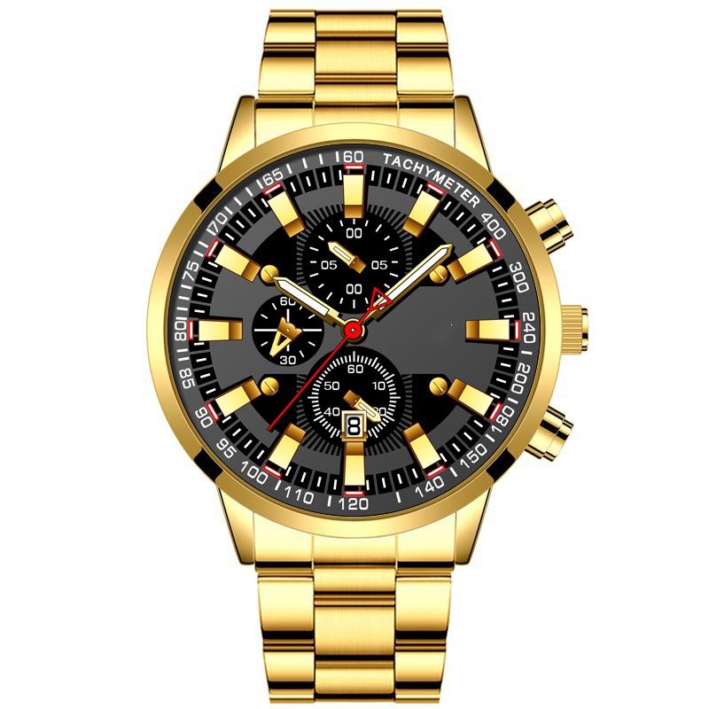 Мужские спортивные часы, деловые кварцевые наручные часы из нержавеющей стали, мужские светящиеся часы