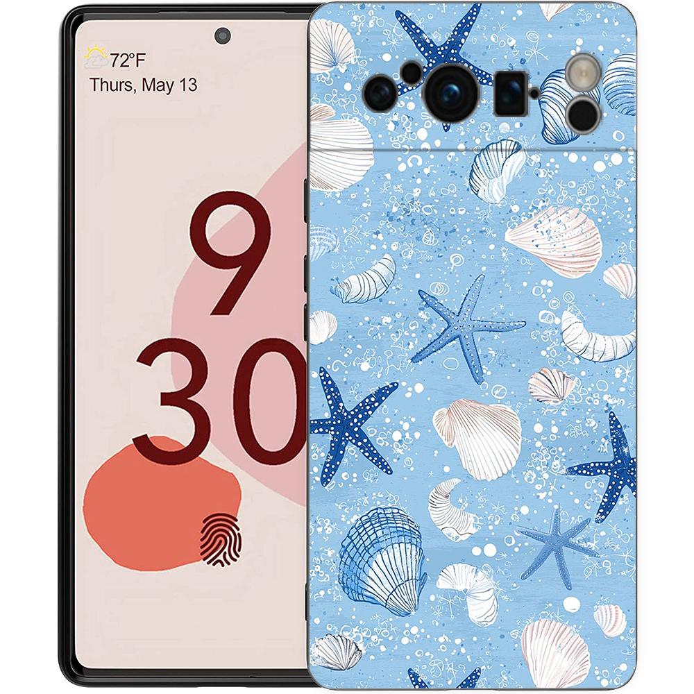 Чехол для телефона Google Pixel 10 Pro Pixel 9 Pro XL TPU Чехол Pixel 8 Pro 9A 8A 7A 7 6A 6 Pro Мягкая обложка Синие Морские Животные