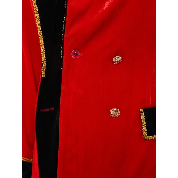 Women Circus Ringmaster Lion Tamer Showman Cosplay Costume Long Sleeve Velvet Jacket Coat for Halloween Carnival Rave Party