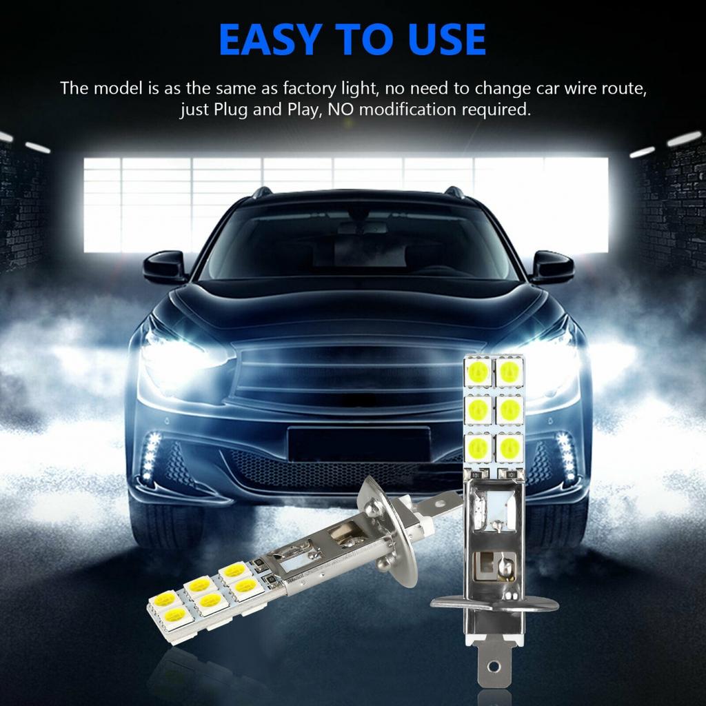 H1 Fog Lights H1 H1-12SMD-5050 Headlight Kit 1800LM