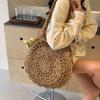 Летняя модная женская сумка на плечо большой емкости для пляжного отдыха из соломы
