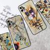 Ударопрочный чехол в стиле абстракционизма Василия Кандинского для iPhone 17 16 15 14 11 Pro Max Plus 12 13 Mini 16e 17 Air Чехол для телефона