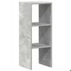 VidaXL Bibliothèque empilable gris béton 30x30x80 cm bois d'ingénierie, étagère, étagère à livres, support de livre, armoire 858809