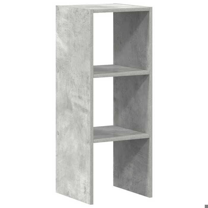 VidaXL Bibliothèque empilable gris béton 30x30x80 cm bois d'ingénierie, étagère, étagère à livres, support de livre, armoire 858809