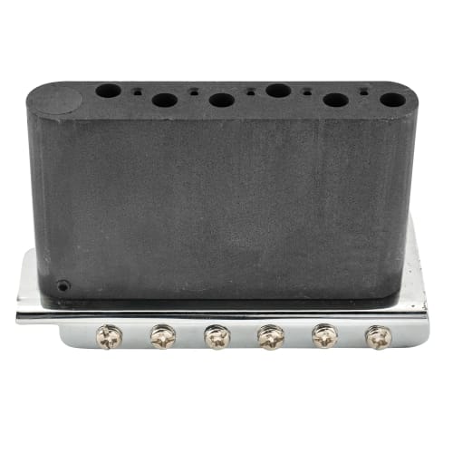 Wilkinson WV2-SB 10.8mm Two-Piece Tremolo Bridge Unit with Vintage Steel Saddles and Full Steel Block for Imported/Japanese Strat Guitars, Chrome