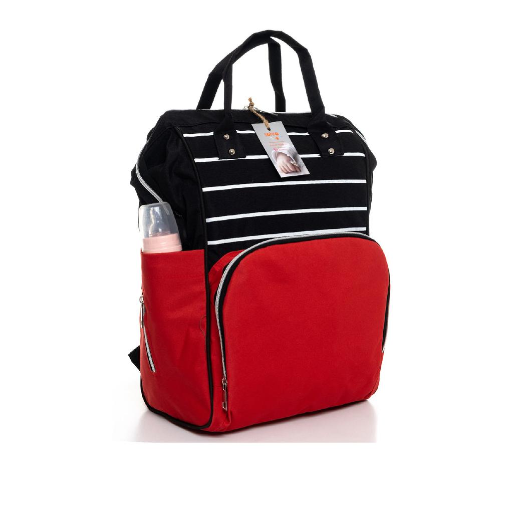 Черно-серый рюкзак для ухода за мамой и ребенком с бутылочкой-термосом, водонепроницаемая коляска с вешалкой