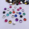 100 Pcs Beautiful Color 10mm Semi-circular Phone Case Decoration Flat Back DIY Jewelry Decoration Crystal Rhinestone