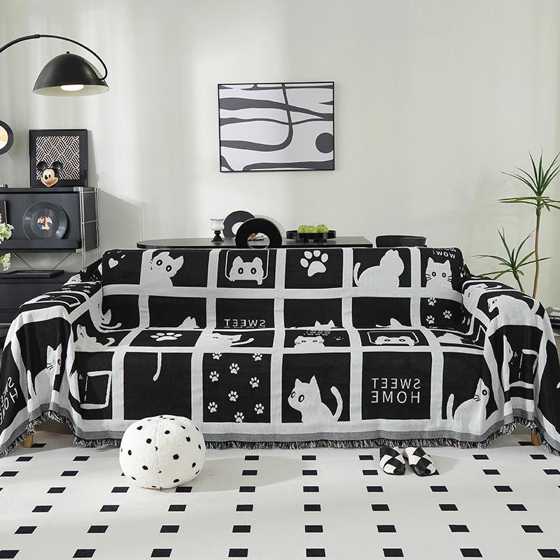 Чехол для дивана, универсальное полотенце для дивана, пылезащитный чехол, защита от царапин от кошек, чехол для дивана, одеяло, ковер, эластичный жаккард